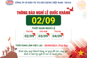 THÔNG BÁO LỊCH NGHỈ LỄ QUỐC KHÁNH 2/9 NĂM 2023